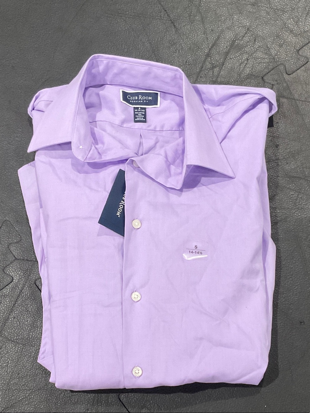Club Room Men's Lavender Dress Shirt - Point Collar Button-Up